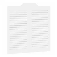 VidaXL Schwingtüren Lamellen-Design 1-Paar Weiß 80x80 cm