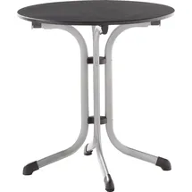 Sieger Boulevard-Klapptisch mit vivodur-Platte Ø 68 x 72 cm graphit/Schieferdekor anthrazit