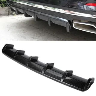 VeroCh Auto Heckschürzen Heckspoiler Diffusor-Splitter, für Audi A1 A3 A4 A5 A6 A7 A8 S3 S4 S5 S6 S7 S8 RS3 RS4 RS5 RS6 RS7 A8 die hintere Lippe im -Stoßstangenstil,B/Carbon Fiber Pattern