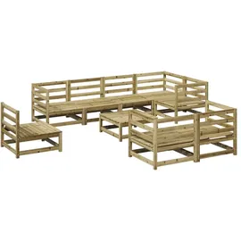 vidaXL Garten-Lounge-Set 9-tlg. Kiefernholz braun