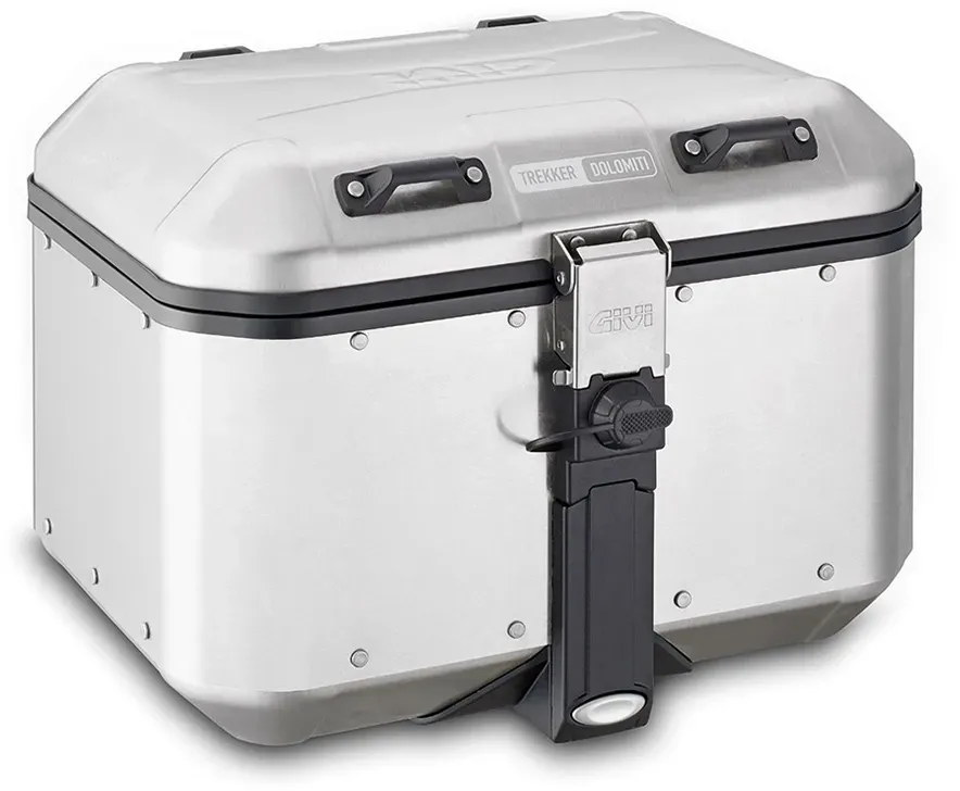 GIVI Trekker Dolomiti 46 liter kast aluminium, grijs-zilver, Eén maat Voorman