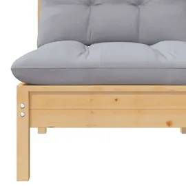 vidaXL Garten-Lounge-Set 7-tlg. grau Kiefer