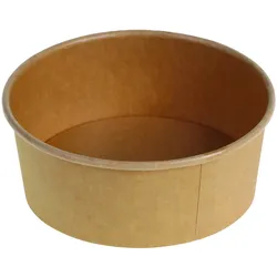 DeinPack 50 Einweg Salatschale to go braun rund 750 ml I Kompostierbare Salatschale Kraftkarton Verpackung mit PLA Innenbeschichtung