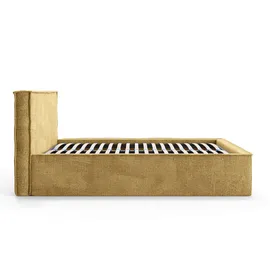 Home Affaire Bett HOME AFFAIRE "Östavall wahlweise mit Matratze und Topper, in zwei Breiten", gelb, B:182cm H:103cm L:231cm, 100% Polyester, Betten, Bett, Bettgestell mit Kopfteil und Bettkasten, mit/ohne Matratze (BFK/TFK)