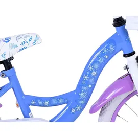 tpfsports Disney Frozen 2 Kinderfahrrad - Mädchen - Rücktritt + Handbremse - Blau/Lila