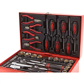 Brüder Mannesmann Werkzeuge Werkzeugset 157-tlg. rot 40 cm x 27,5 cm x 26,5 cm