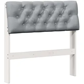 vidaXL Gepolstertes Kopfteil Hellgrau 75 Cm Massives Kiefernholz Vidaxl