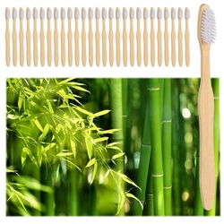 relaxdays Zahnbürste »Bambus Zahnbürsten 24er Set«, Weiß