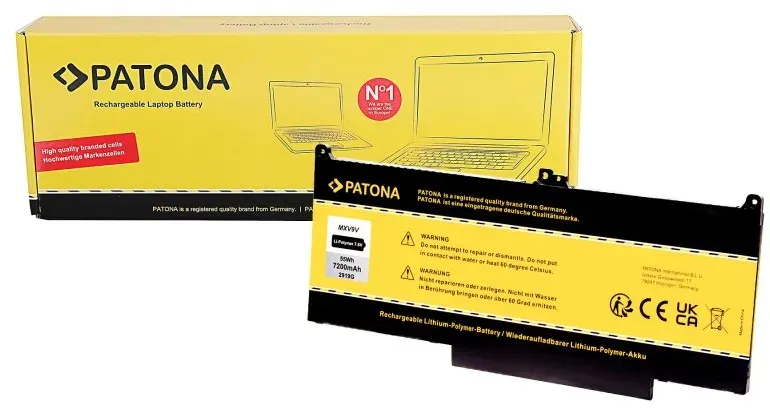 PATONA Akku für Dell 7400 MXV9V Laptop Notebook