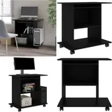 Schreibtisch Schwarz 80x50x75 cm Holzwerkstoff - Schreibtisch - Laptoptisch - PC Tisch - Home Office - Bürostuhl - Home & Living