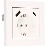 procharge Pro Charge USB-Wandsteckdose USB-A und USB-C PD 3.4A 55x 55mm RAL9010