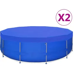 Poolabdeckungen 2 Stk. PE Rund 460 cm 90 g/m2