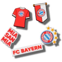 Crocs Unisex Bayern FC 5 Pack Schuhanhänger, Multicolor