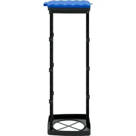 vidaXL Müllsackständer 2 Stk. Schwarz und Blau 120 L PP