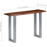vidaXL Konsolentisch 115x35x76 cm braun