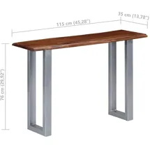 vidaXL Konsolentisch 115x35x76 cm braun