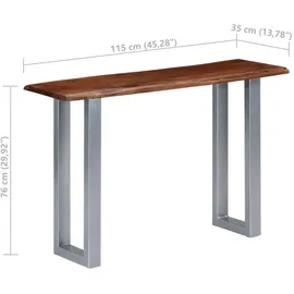 vidaXL Konsolentisch 115x35x76 cm braun