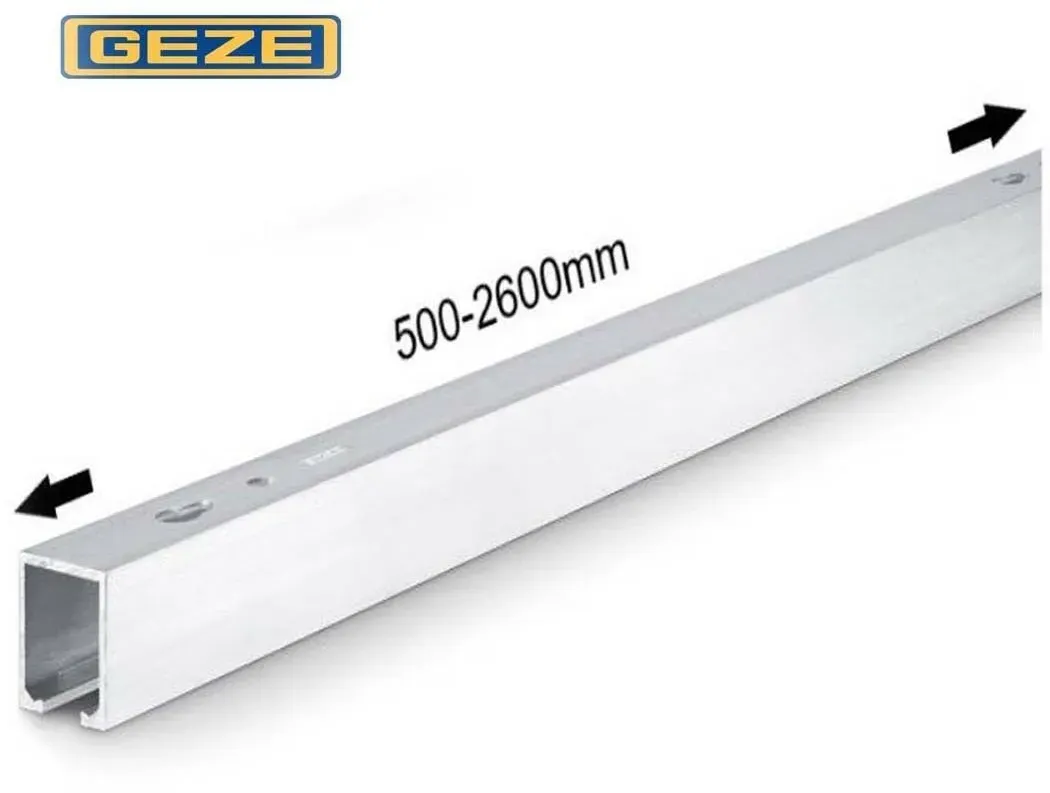 GEZE Rollan 40NT/80NT Schiebetür Laufschiene 40 Kg 80Kg Zuschnitt 500mm-2600mm, Länge Laufrohr: 1100mm