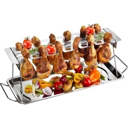 Gefu BBQ Rost zum Grillen von Hühnerbeinen