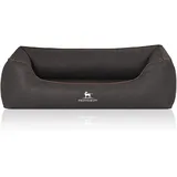 Knuffelwuff Hundebett Rockland Orthopädisch Kunstleder Übergröße XXXL 155 x 105cm Schwarz