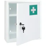 Haushalt International Medizinschrank Medikamentenschrank Arzneimittelschrank Medizin-Schrank 2 Schlüssel inklusive weiß