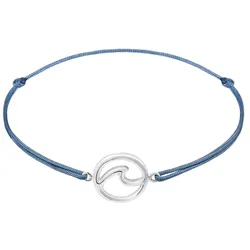 Elli Welle Strand Maritim Nylon Band Trend 925er Silber Damen 