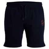 JACK & JONES Shorts 'Shark' & Orange,Dunkelblau - 44