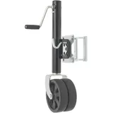 Bootsanhänger Wagenheber 907 KG / 2000 lbs Stützrad für Anhänger 8 Zoll Rad für Anhängerdeichseln: 6-14 cm Einstellbarer Höhenbereich: 67-93 cm (Schwarz)