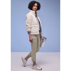 STREET ONE Damen, Gr. 29, Länge 28, beige washed, Jeans, 81% Baumwolle, 17% Polyester, 2% Elasthan, unifarben, knöchelfrei, Jeans, im loose fit