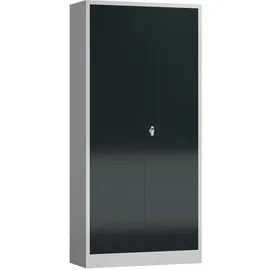 Classix Stahlschrank X-530358 anthrazit, lichtgrau 92,0 x 50,0 x 194,5 cm, aufgebaut