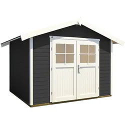 Weka Gartenhaus 122 - 28 mm-Gartenhaus 122 - 240 x 235 cm (Gr. 2)-anthrazit - 50 % Rabatt auf Dacheindeckung