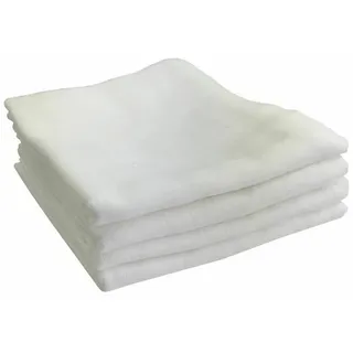 M.M.C. Spucktuch Mullwindel Einfarbige, (4-tlg), Mulltücher 160x160 cm Pucktücher weiß