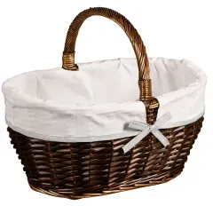 Kesper Einkaufskorb aus Weide, mit Textilfutter 17696 , 1 Korb, Maße (B x L x H): 45 x 34 x 37 cm