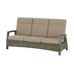 Siena Garden Lounge-Sofa 3-sitzig  Corido , grau , Maße (cm): B: 206 H: 103 T: 87