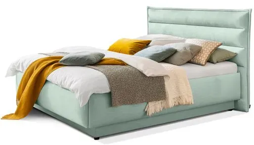 Segmüller Werkstätten Polsterbett Lila Stoff Blau Hellblau 200 x cm