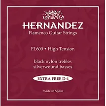 Hernandez 224759 »FLAMENCO CLASSIC SET FL-600 - ROT - HT« Saiten für,Flamenco-Gitarre - High High Tension - Plus zusätzlicher D4-Saite