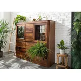 MASSIVMOEBEL24.DE Highboard Sheesham 166x40x145 walnuss gewachst Toronto 204