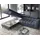 moeblo Eckcouch Polyester mit Bettkasten 3-Sitzer Grau