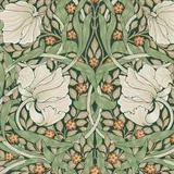 William Morris At Home Pimpernel Vliestapete 10 m x 52 cm 1 St Grün 34193