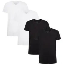 Bamboo basics Unterhemd, schwarz - weiß XL