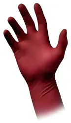 ABSOGEL Latexhandschuhe, puderfrei, rot 01045-L , 1 Packung = 50 Stück, Größe L