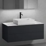 neoro n50 Unterschrank B: 120 cm mit 2 Auszügen, Waschtisch B: 58 cm weiß matt, B: 120.5 BN0065WM+BN0424BM+BN0404C1