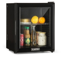 Klarstein Brooklyn 24 Mini-Kühlschrank Glastür LED Ablage Schwarz