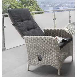 Destiny PALMA LUNA«, 4 Hochlehner, 1x Tisch, inkl. Auflagen), Aluminium, Polyrattan weiß