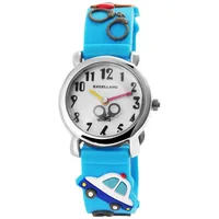 Excellanc Kinderarmbanduhr, Silikonarmband - Silber/Hellblau