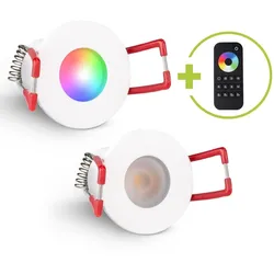 Einbaustrahler Mini Livorno 3W RGBW IP65 - Farbe: weiß - Anzahl: 2x