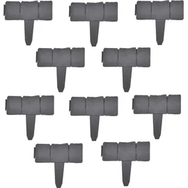 casa.pro 80er Set Palisade Grau mit Steinoptik Länge 2000cm - Dunkelgrau