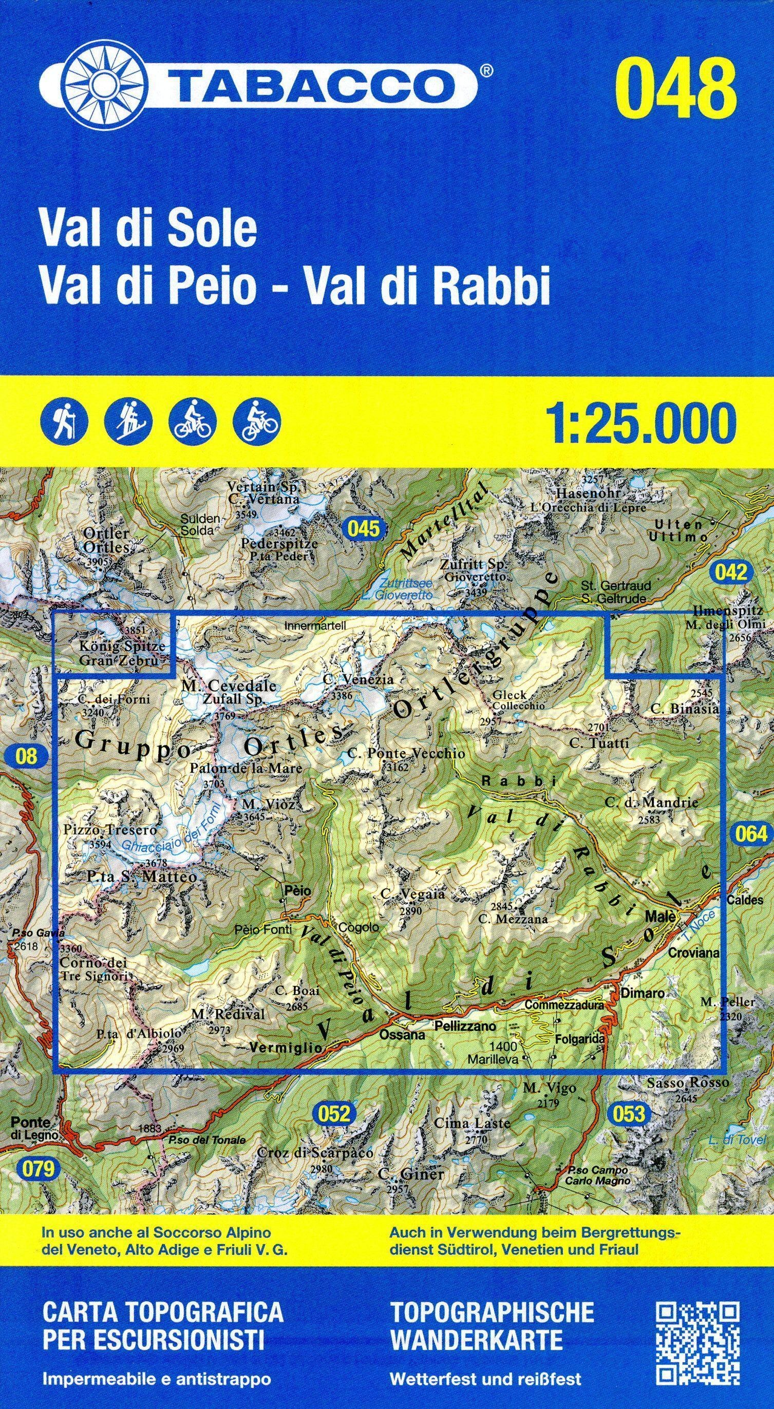 48 Val Di Peio - Val Die Rabbi - Val Di Sole  Karte (im Sinne von Landkarte)