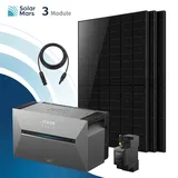 Anker SOLIX Solarbank 3 E2700 Pro Balkonkraftwerk Speicher mit 500Wp Solarmodul und MC4 Solarkabel Set - 1500Wp ‚Äì 3 Module / Ohne Erweiterungsakku / Ohne HAL