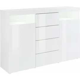 borchardt Möbel Highboard 139 x 93 x 35 cm Weiß